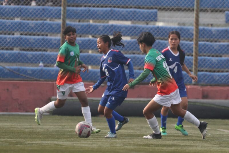 साफ यु–१६ महिला च्याम्पियनसिप : नेपाल बङलादेशसँग २–० ले पराजित