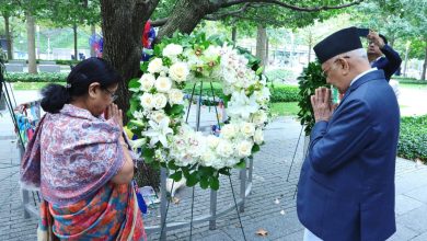 प्रधानमन्त्री ओलीद्वारा ‘सेप्टेम्बर ११ राष्ट्रिय स्मारक केन्द्र’ मा श्रद्धाञ्जली व्यक्त