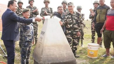 झापामा सीमास्तम्भ मर्मत गरिँदै